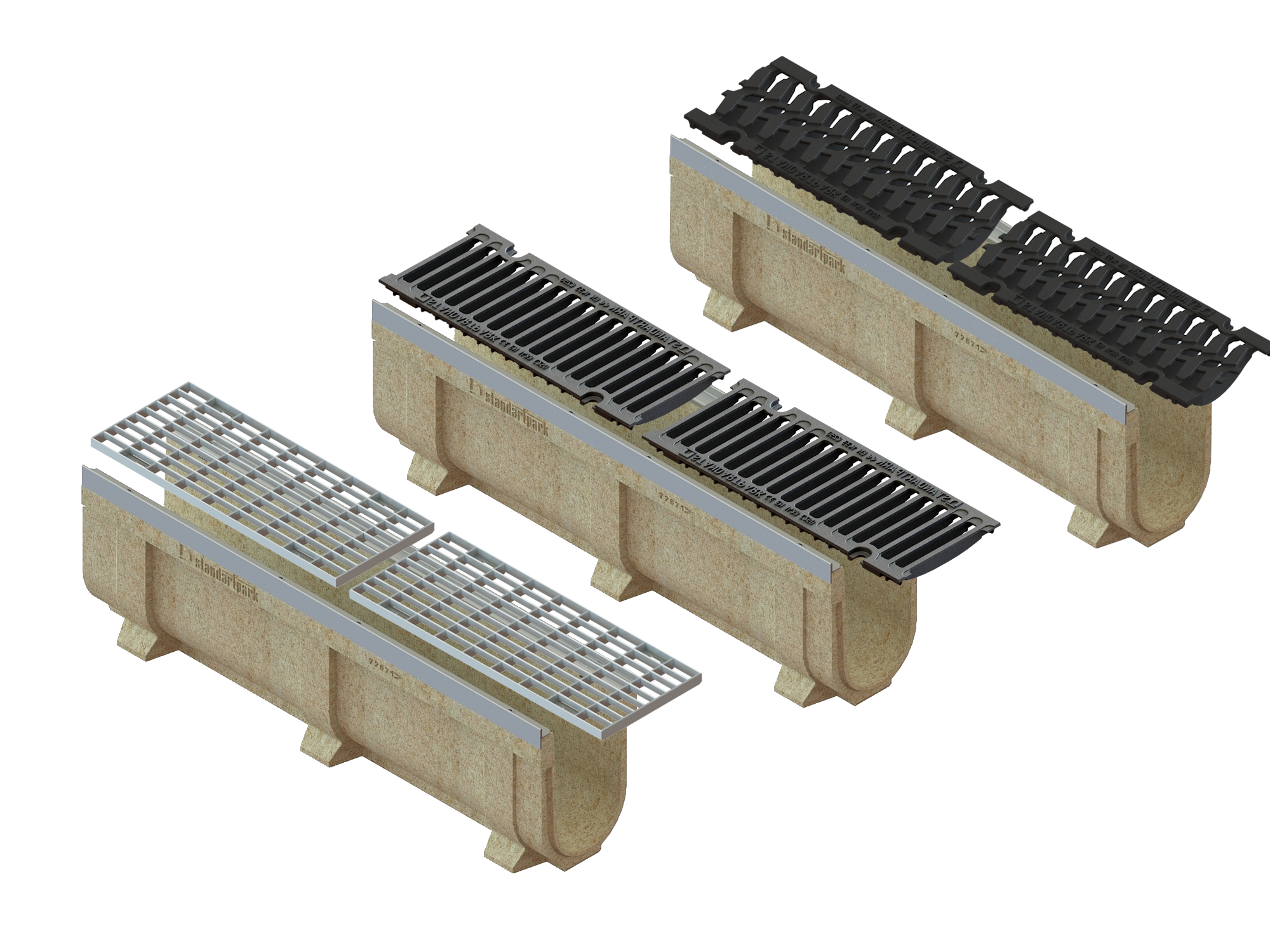 Лоток полимербетонный CompoMax Drive U DN150 h310